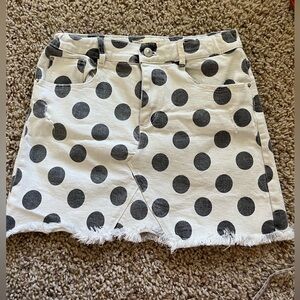 Zara kids 13-14 black and white mini- skirt